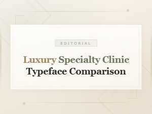 Luxury Specialty Clinic Typeface Comparison